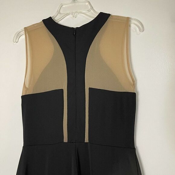 BAILEY 44 black bodycon sleeveless mesh keyhole cocktail mini dress size medium - Picture 4 of 7